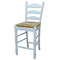 White 24-inch Ladderback Stool