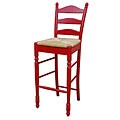 Red 30-inch Ladderback Stool