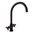 Arched Oil Rubbed Bronze 2 Handle Kitchen Faucet