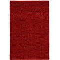 Hand-woven Shaggy Red Wool Rug (8' X 10' 6 )
