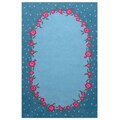 Hand-tufted Blue Flower Wool Rug (3' x 5')
