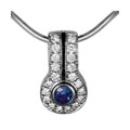 Di Modolo 18k Gold 1/2ct TDW Diamond Sapphire Necklace (G-H, VS)