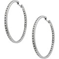 Sterling Silver Cubic Zirconia Hoop Earrings