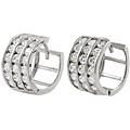 Sterling Silver CZ Hugger-style Earrings