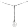 Sterling Silver Faux Pearl Necklace