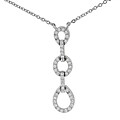 Sterling Silver Cubic Zirconia Dangling Necklace