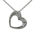 Sterling Silver Cubic Zirconia Heart Necklace