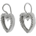 Sterling Silver CZ Fashion Heart Earrings