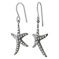Sterling Silver Cubic Zirconia Starfish Earrings