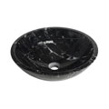 DeNovo Black Marquina Stone Vessel Sink Set