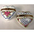 Limoges Floral Heart Boxes (Case of 2)