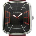 Giordano Men's Burgundy Leather Watch