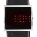 Giordano Men's Digital Black Leather Watch