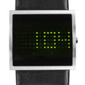 Giordano Men's Digital Black Leather Watch