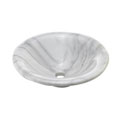 DeNovo Luna White Cone Stone Vessel Sink Set