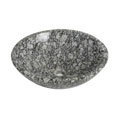 DeNovo Tempest Black Carved Ext Stone Vessel Sink