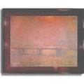 'Thames at Charing Cross' by Monet Framed Canvas