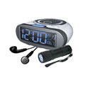 Stereo CD Player AM/ FM Clock Radio with Flashlight
