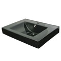 Mission Vitreous China Black Lavatory Sink
