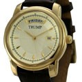 Trump Men's Retro Date Goldtone Quartz Watch