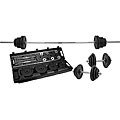 110-pound  Black Barbell Set with Roller Case