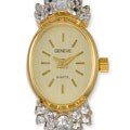 Geneve Women's Goldtone Oval Diamond Watch