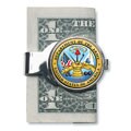 Silver-toned JFK Army Money Clip