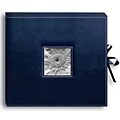 Pioneer Sewn Navy Blue Leatherette Scrapbook Box