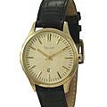 Trump Men's Leather Strap Quartz Watch