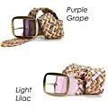 Linea Pelle Women's Multicolor Braided Belt