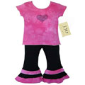 JoJo Designs 2-piece Tie Dye Heart Infant Girl Outfit