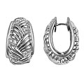 Scott Kay Sterling Silver 2/5ct TDW Diamond Tapered Hoops (H, I1)