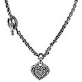 Scott Kay Sterling Silver 3/8ct TDW Diamond Heart Necklace (H, I1)