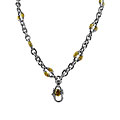 Scott Kay Sterling Silver and 18k Medium Linked Necklace