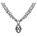 Scott Kay Sterling Silver and Diamond Bolo Necklace