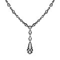 Scott Kay Sterling Silver and Diamond Bolo Necklace