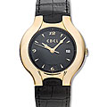 Ebel Lichine Ronde Men's 18k Gold Black Watch