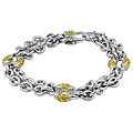 Scott Kay Sterling Silver and 18k Gold Medium Link Bracelet
