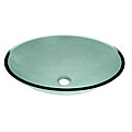 DeNovo Salerno Frosted Green Oval Glass Vessel Sink
