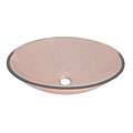 DeNovo Salerno Frosted Rose Oval Glass Vessel Sink