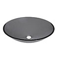 DeNovo Salerno Clear Black Oval Glass Vessel Sink