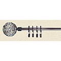 Bead Scroll 28-48-inch Telescoping Curtain Rod Set