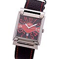 August Steiner Men's 'Playboy' Black Strap Watch