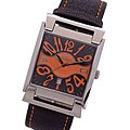 August Steiner Men's 'Playboy' Black Strap Watch