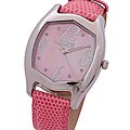 Burgi Women's 'Virgo' Pink Lizard Strap Watch