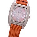 Burgi Women's 'Southern Comfort' Orange Lizard Watch