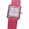 Burgi Women's 'The Rockerfeller' Diamond Pink Watch