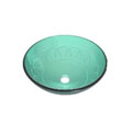 DeNovo Umbria Green Round Artistic Glass Vessel