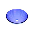 DeNovo Breza Cobalt Round Glass Vessel Sink