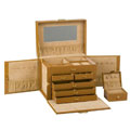 Milan Collection Tan Leather Jewelry Box